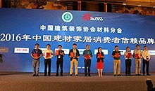2017第四届中国建材家居产业发展大会巴迪斯荣获大奖